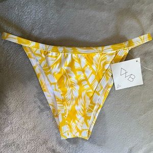 VYB cheeky yellow patterned bikini bottoms